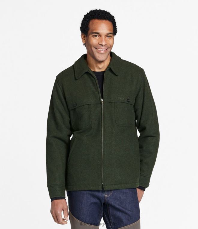 menn maine guide zip-front jac-skjorte med primaloft 24VDH911 L.L.Bean yttertøy loden