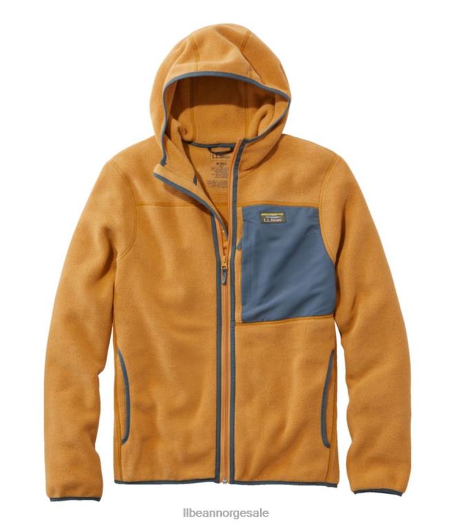menn fjell klassisk fleece-hettegenser 24VDH518 L.L.Bean yttertøy fløtekaramell