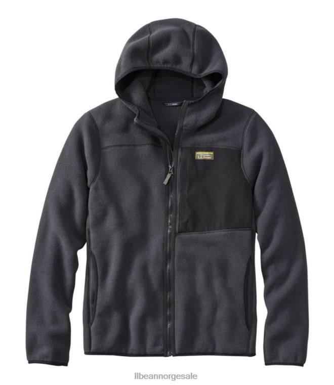 menn fjell klassisk fleece-hettegenser 24VDH5940 L.L.Bean yttertøy svart
