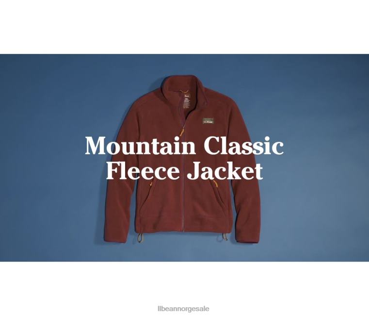 menn fjell klassisk fleecejakke 24VDH3283 L.L.Bean yttertøy rustoransje