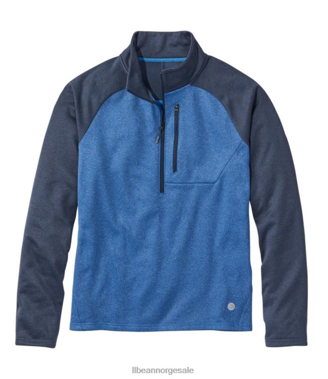 menn fjellfleece halvglidelås 24VDH3422 L.L.Bean yttertøy karbon marine/marinblå
