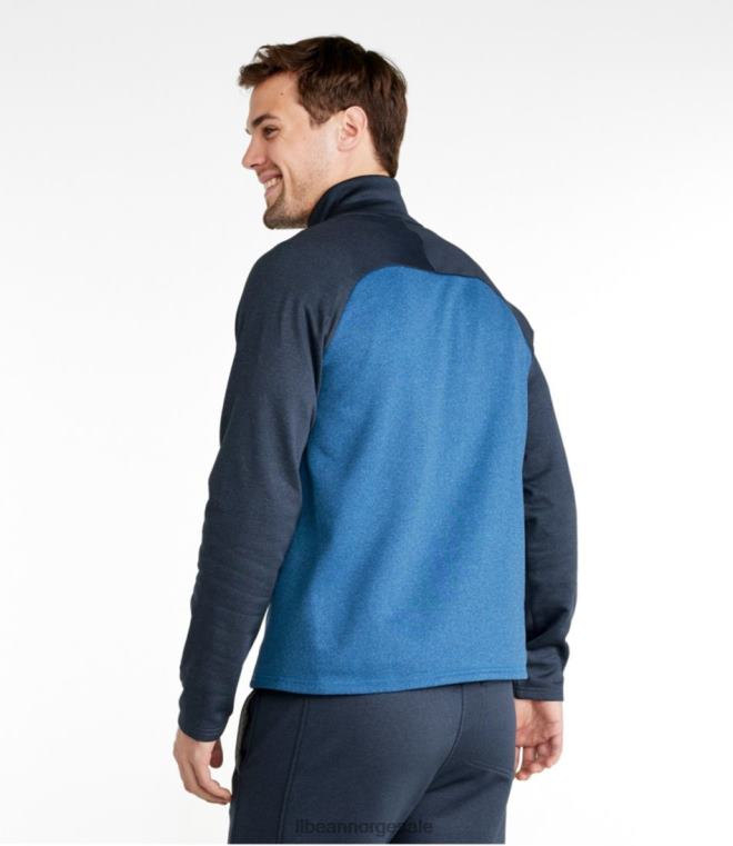menn fjellfleece halvglidelås 24VDH3422 L.L.Bean yttertøy karbon marine/marinblå