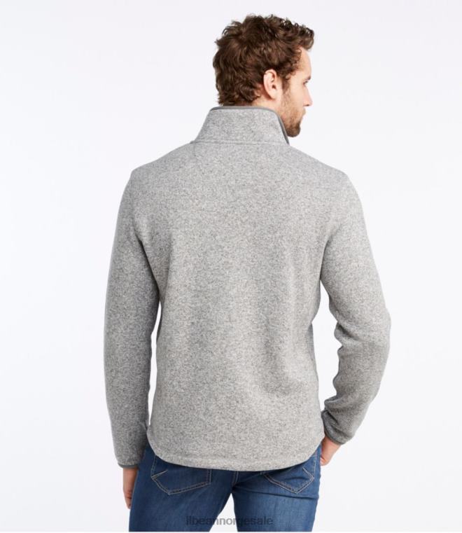menn genser fleecejakke med full glidelås 24VDH397 L.L.Bean yttertøy grå lyng