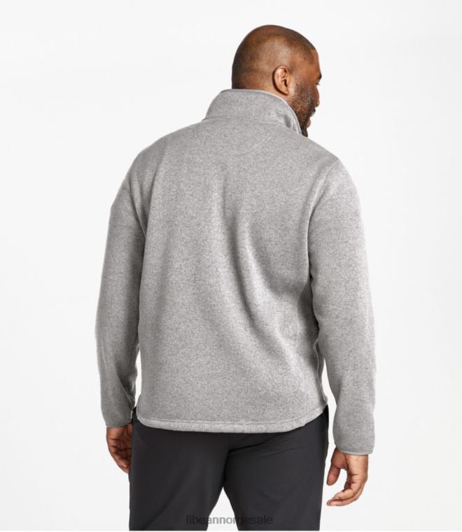 menn genser fleecejakke med full glidelås 24VDH397 L.L.Bean yttertøy grå lyng