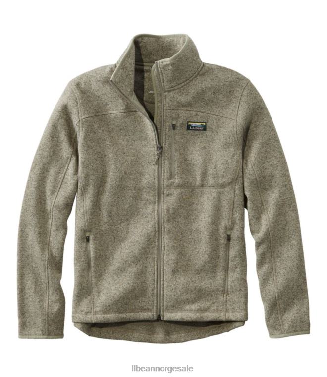 menn genser fleecejakke med full glidelås 24VDH6569 L.L.Bean yttertøy eukalyptus