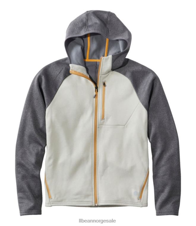 menn mountain fleece hettegenser med full glidelås 24VDH4941 L.L.Bean yttertøy legert grå/trerøyk