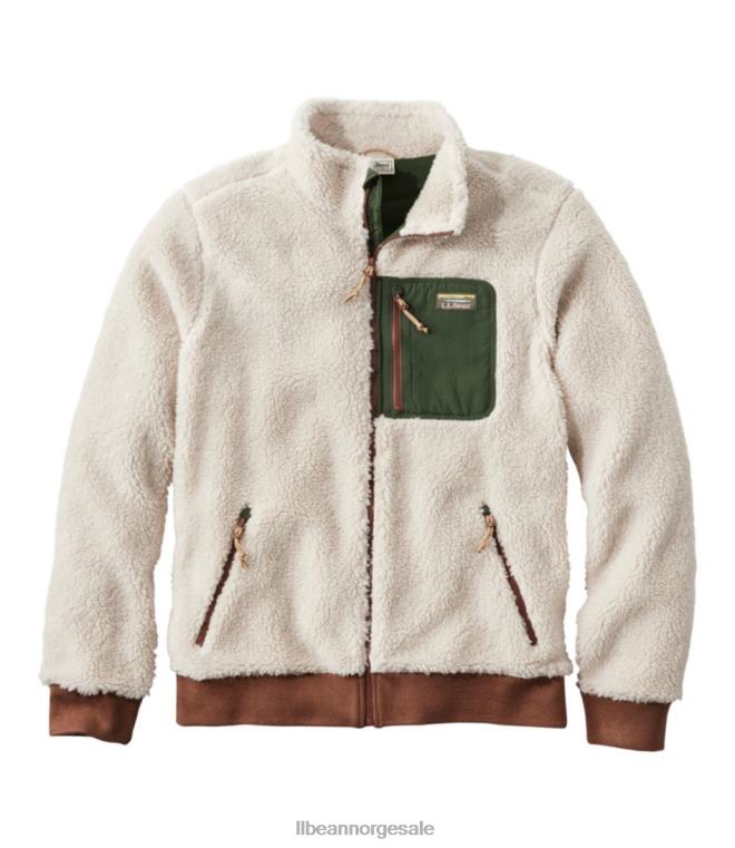 menn sherpa fleecejakke 24VDH532 L.L.Bean yttertøy kleberstein/skogskygge