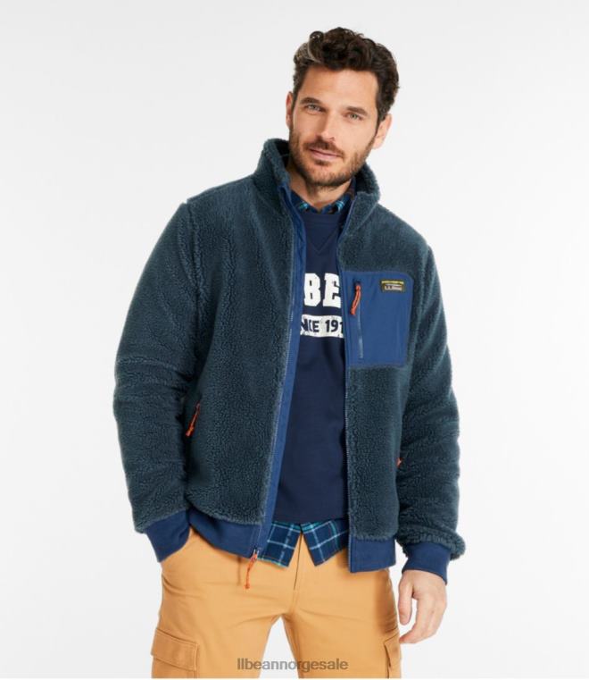 menn sherpa fleecejakke 24VDH532 L.L.Bean yttertøy kleberstein/skogskygge