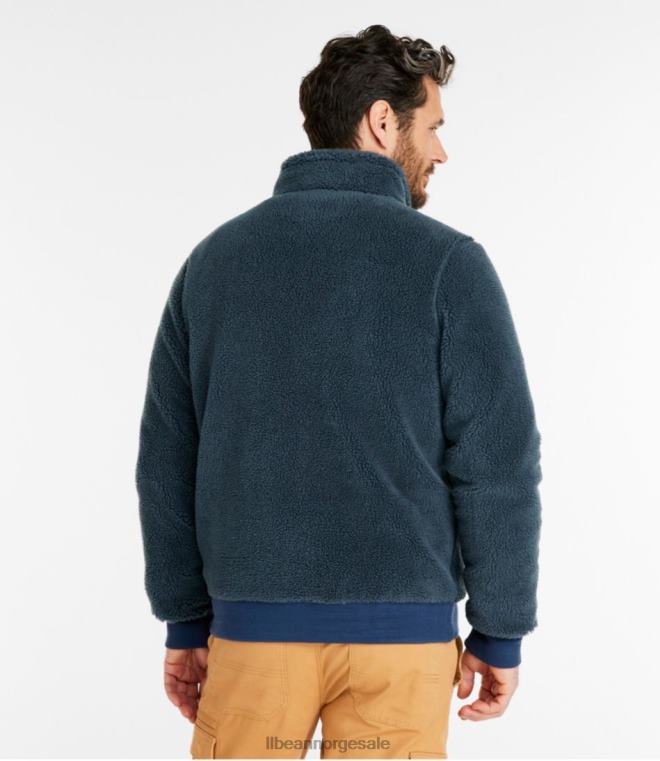 menn sherpa fleecejakke 24VDH6618 L.L.Bean yttertøy mørk furu/mørk bronse