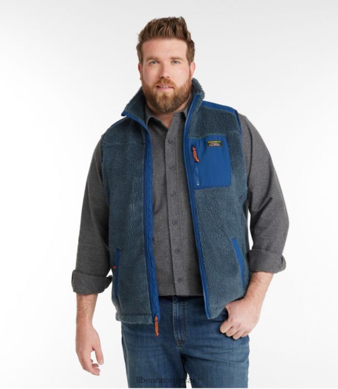menn sherpa vest 24VDH524 L.L.Bean yttertøy storm blå