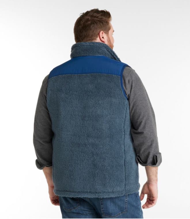 menn sherpa vest 24VDH524 L.L.Bean yttertøy storm blå