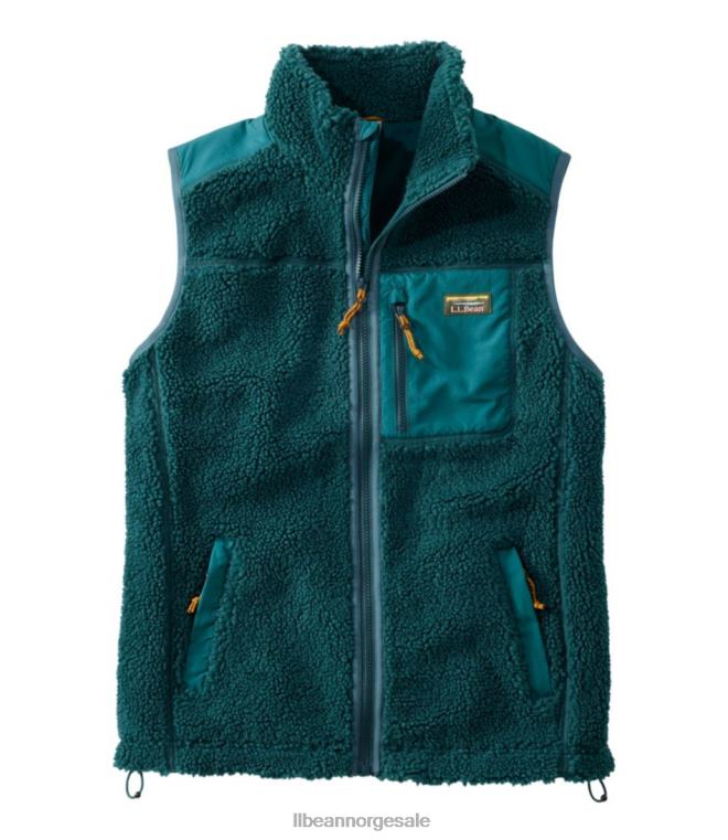menn sherpa vest 24VDH6615 L.L.Bean yttertøy mørk furu