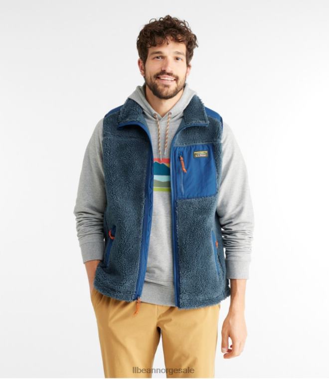 menn sherpa vest 24VDH6615 L.L.Bean yttertøy mørk furu