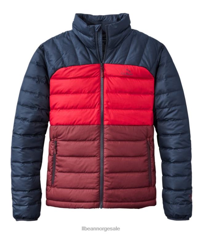 menn dunjakke 24VDH922 L.L.Bean yttertøy burgunder/nautisk marine