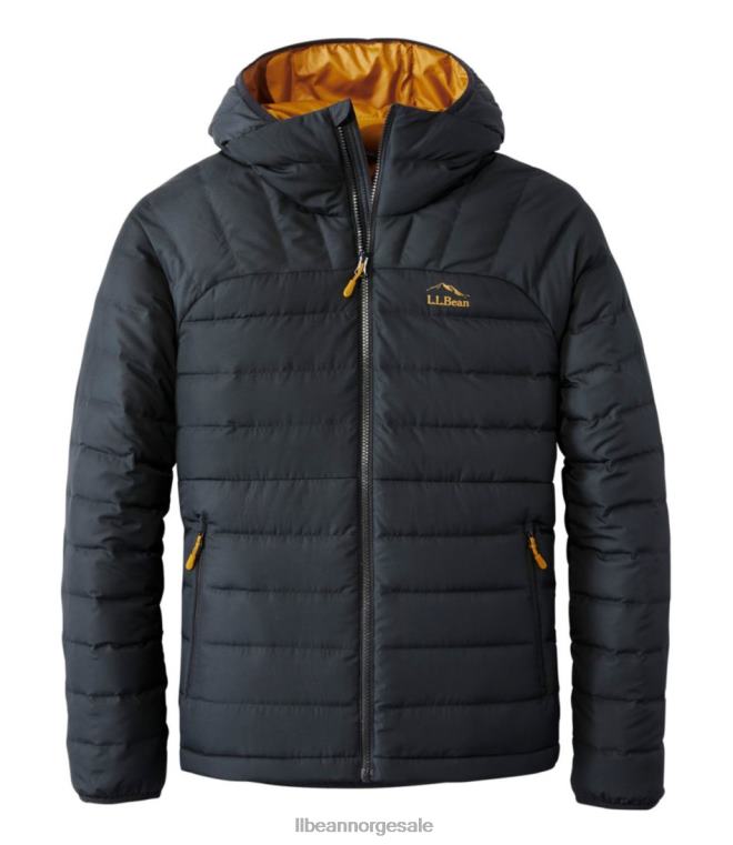 menn dunjakke med hette 24VDH3662 L.L.Bean yttertøy svart