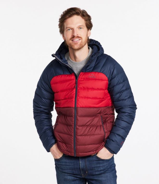 menn dunjakke med hette 24VDH3678 L.L.Bean yttertøy marinblå/nautisk marine