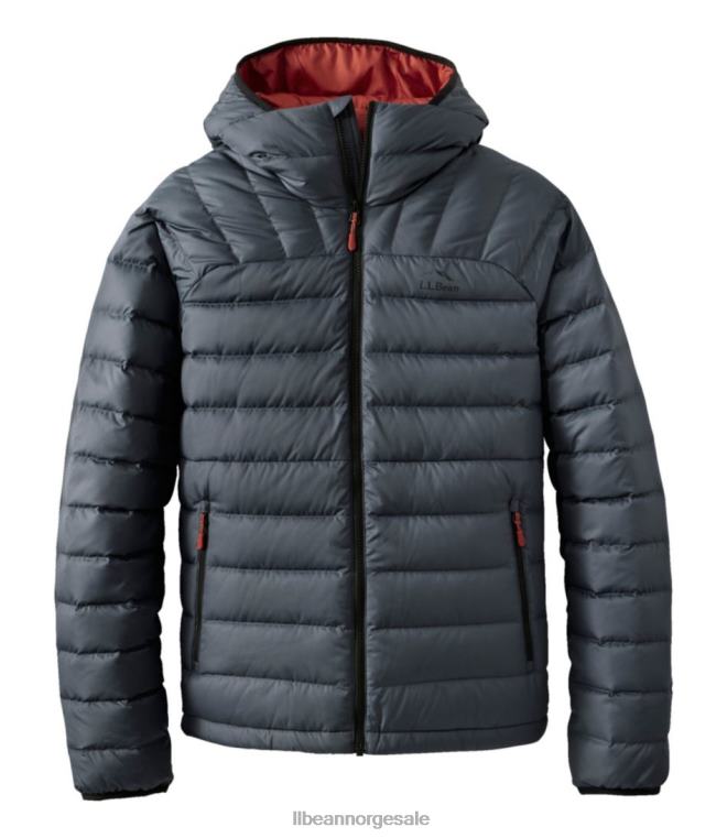 menn dunjakke med hette 24VDH5123 L.L.Bean yttertøy gunmetall grå