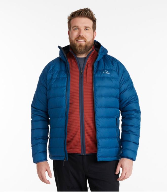 menn dunjakke med hette 24VDH5123 L.L.Bean yttertøy gunmetall grå
