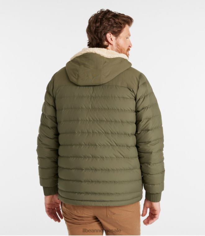 menn fjell klassisk dunjakke med hette 24VDH5048 L.L.Bean yttertøy svart