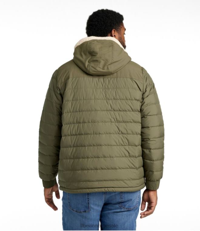menn fjell klassisk dunjakke med hette 24VDH756 L.L.Bean yttertøy nautisk marine