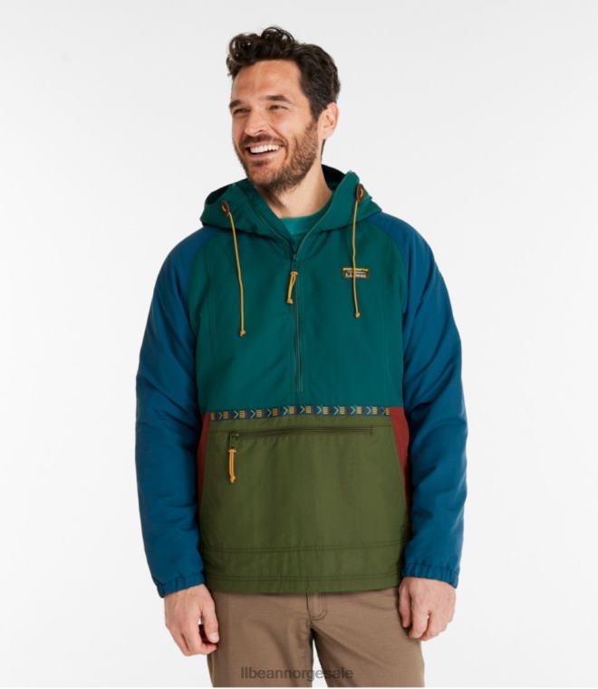 menn fjell klassisk isolert anorakk 24VDH3442 L.L.Bean yttertøy gunmetal grå/burgunder