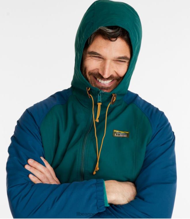 menn fjell klassisk isolert anorakk 24VDH3442 L.L.Bean yttertøy gunmetal grå/burgunder