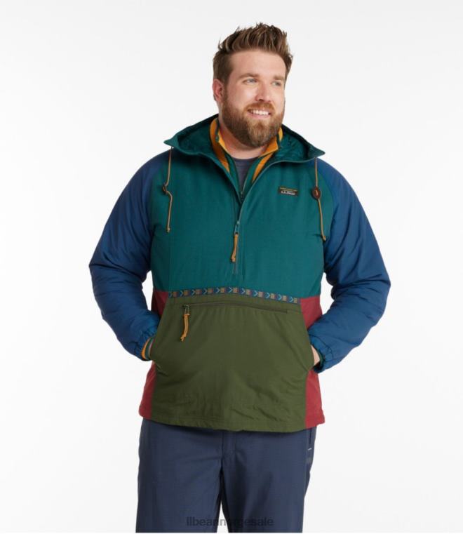 menn fjell klassisk isolert anorakk 24VDH3442 L.L.Bean yttertøy gunmetal grå/burgunder