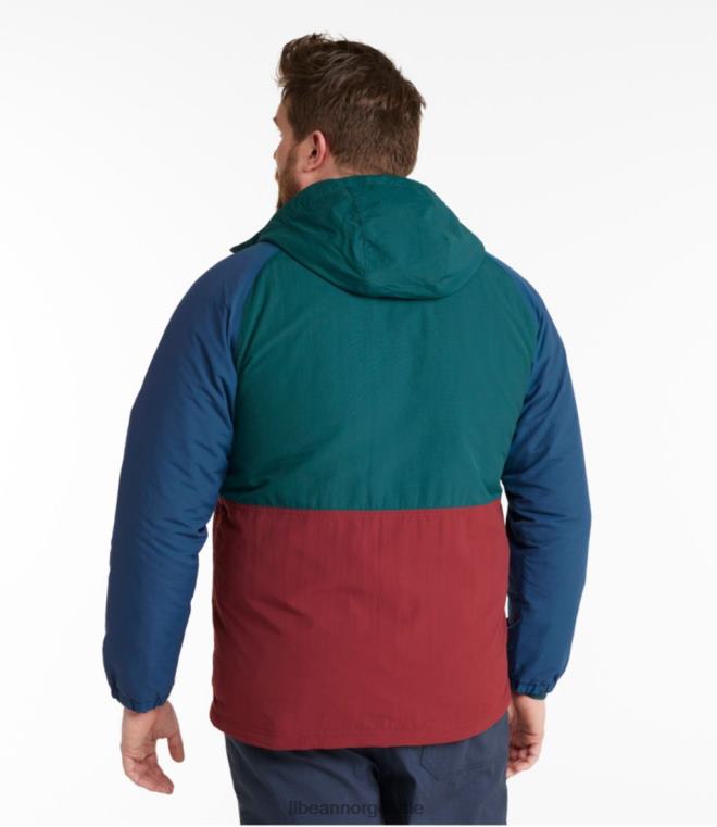 menn fjell klassisk isolert anorakk 24VDH3442 L.L.Bean yttertøy gunmetal grå/burgunder