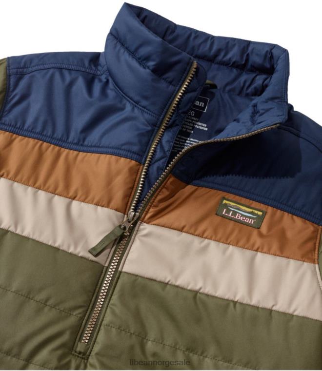 menn fjell klassisk puffer genser 24VDH647 L.L.Bean yttertøy skoggrå/karbon marine