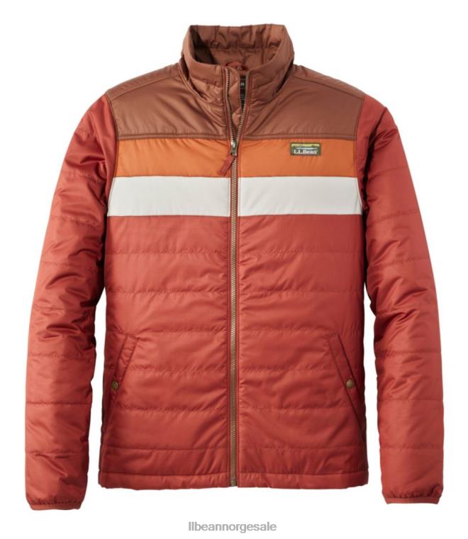 menn fjell klassisk pufferjakke 24VDH3429 L.L.Bean yttertøy mørk russet/mørk bygg