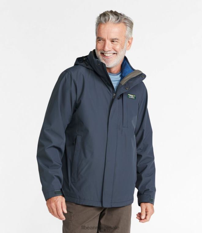 menn genser fleece 3-i-1 jakke 24VDH3698 L.L.Bean yttertøy svart