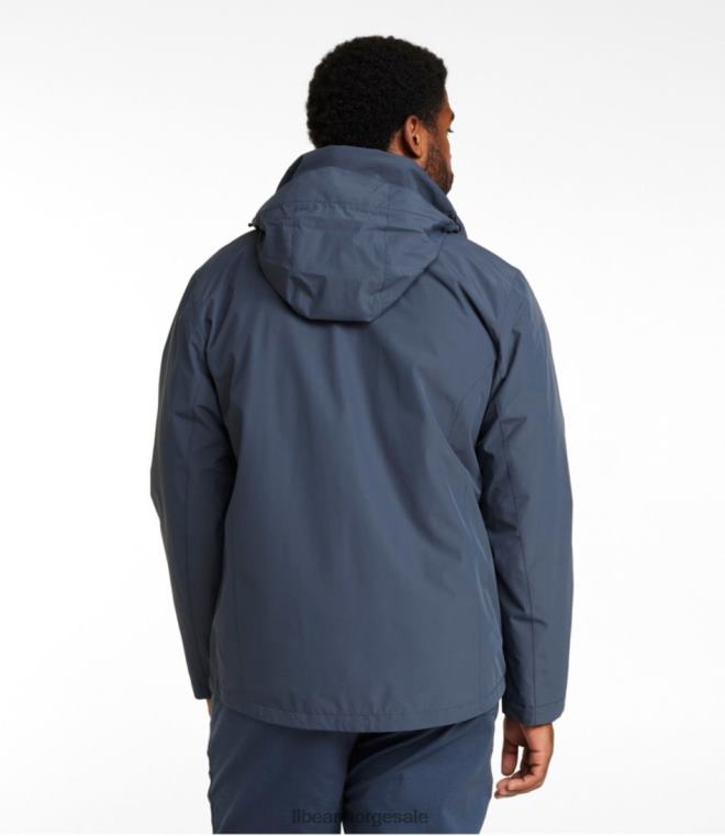 menn genser fleece 3-i-1 jakke 24VDH6078 L.L.Bean yttertøy skoggrå/karbon marine