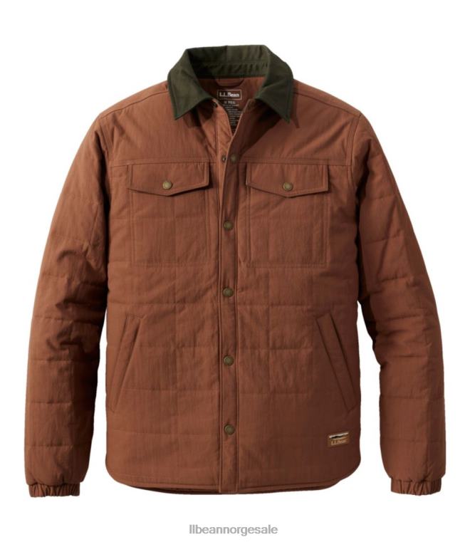 menn isolert bruksskjortejakke 24VDH5126 L.L.Bean yttertøy mørkt bygg