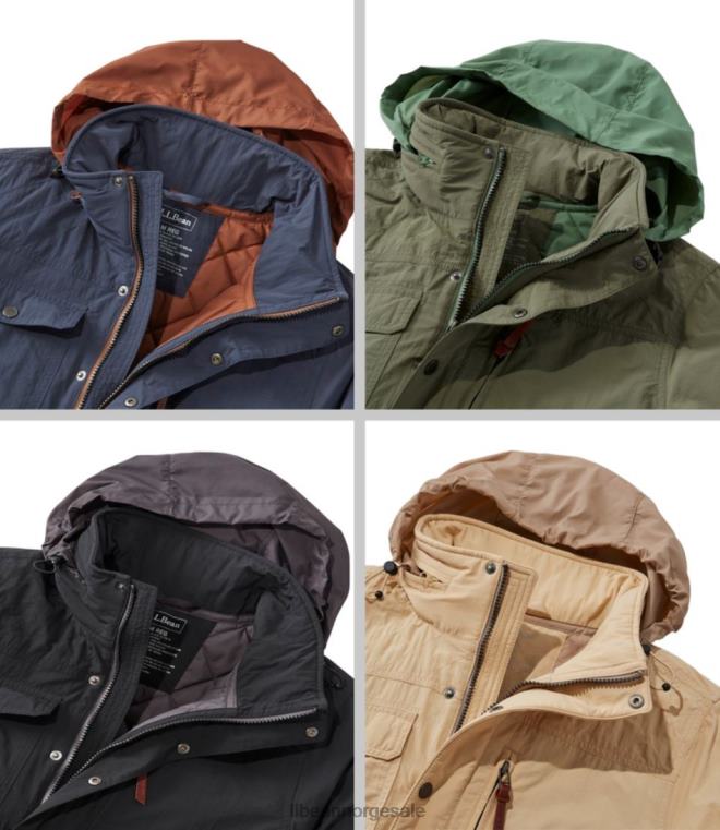 menn isolert reisejakke 24VDH5029 L.L.Bean yttertøy fossil brun