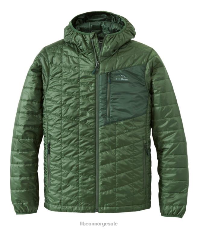 menn primaloft packaway hettejakke 24VDH516 L.L.Bean yttertøy regnskog/dyp balsam