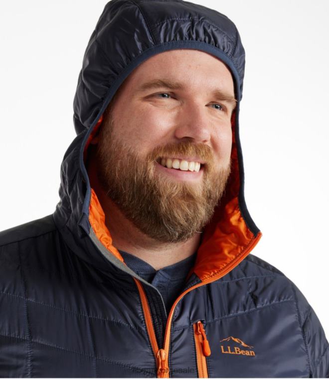 menn primaloft packaway hettejakke 24VDH516 L.L.Bean yttertøy regnskog/dyp balsam