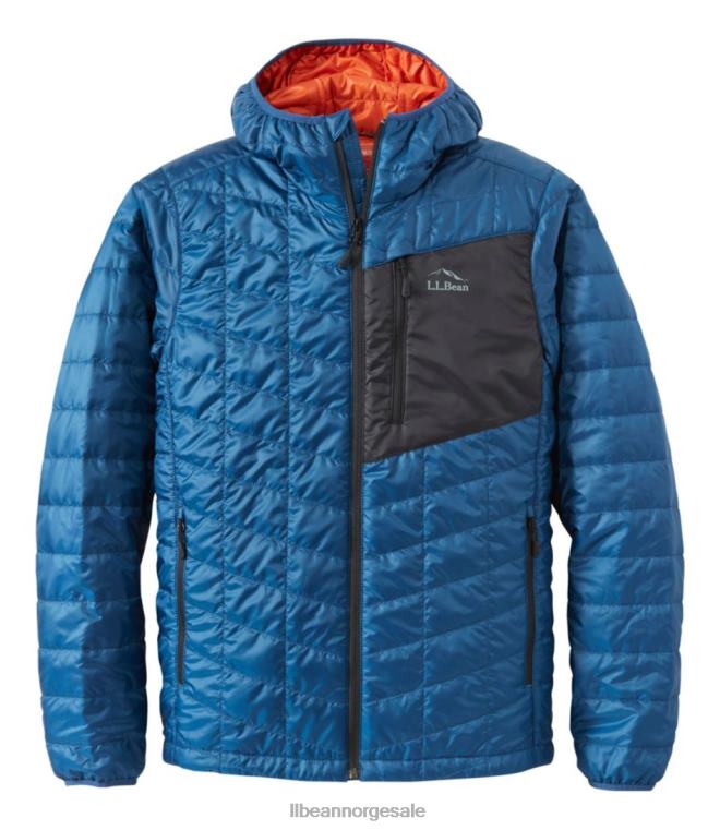 menn primaloft packaway hettejakke 24VDH7016 L.L.Bean yttertøy mørk marinblå/sort