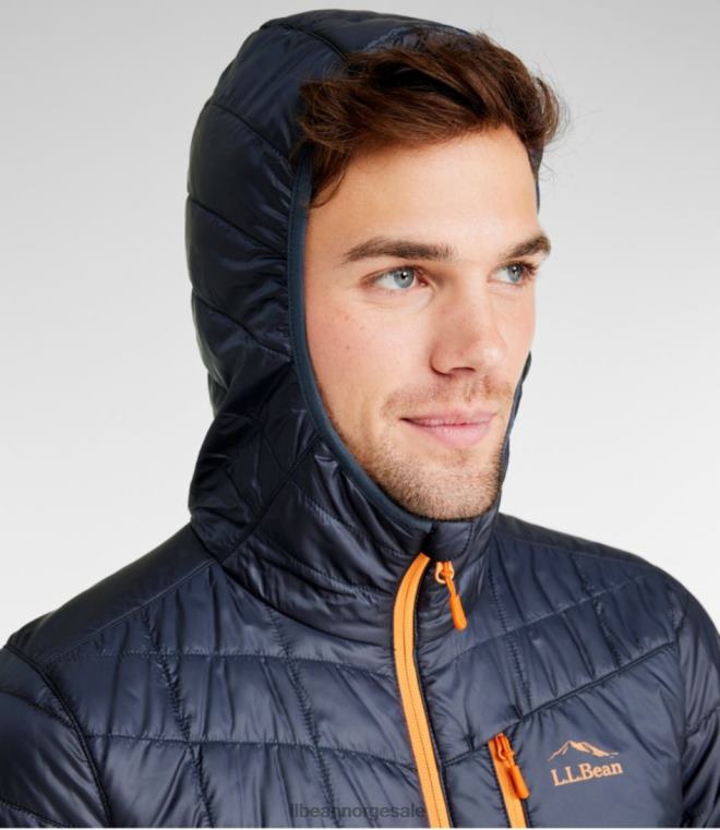 menn primaloft packaway hettejakke 24VDH7016 L.L.Bean yttertøy mørk marinblå/sort
