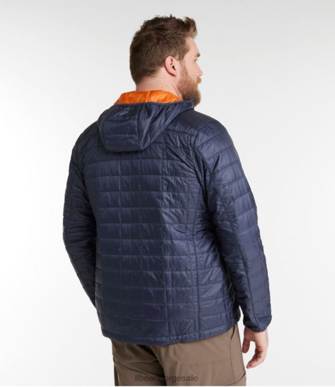 menn primaloft packaway hettejakke 24VDH7016 L.L.Bean yttertøy mørk marinblå/sort