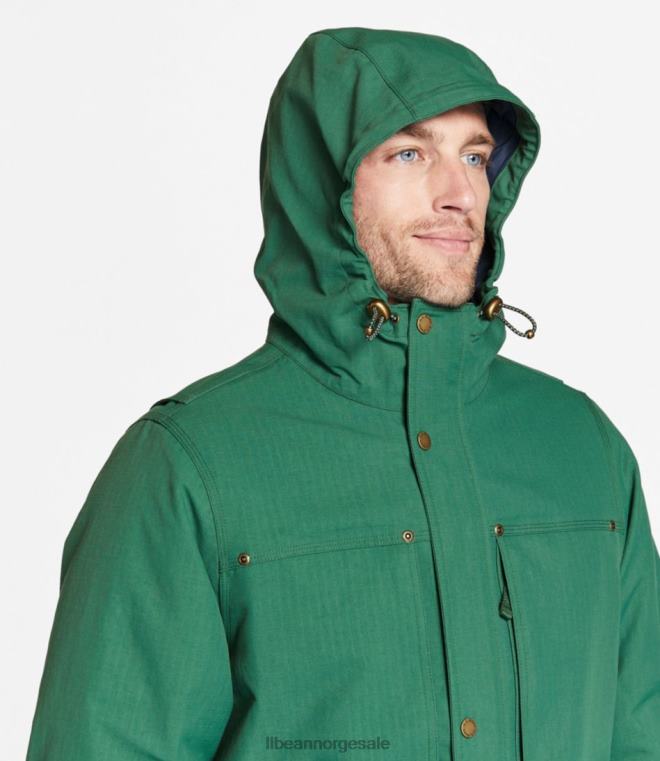 menn robust 3-i-1 parkas 24VDH5144 L.L.Bean yttertøy leirgrønt