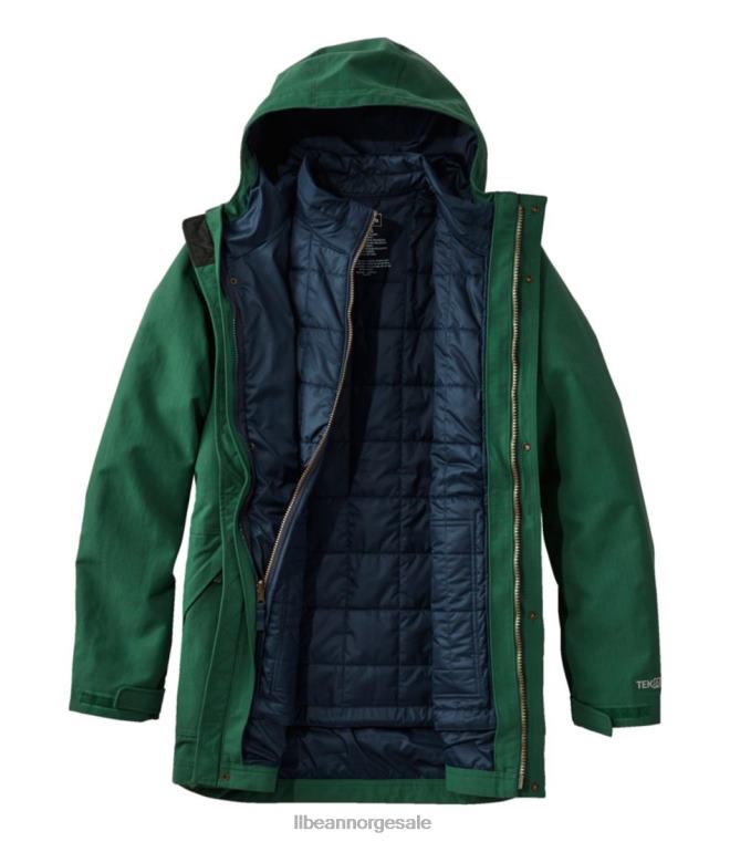 menn robust 3-i-1 parkas 24VDH5144 L.L.Bean yttertøy leirgrønt