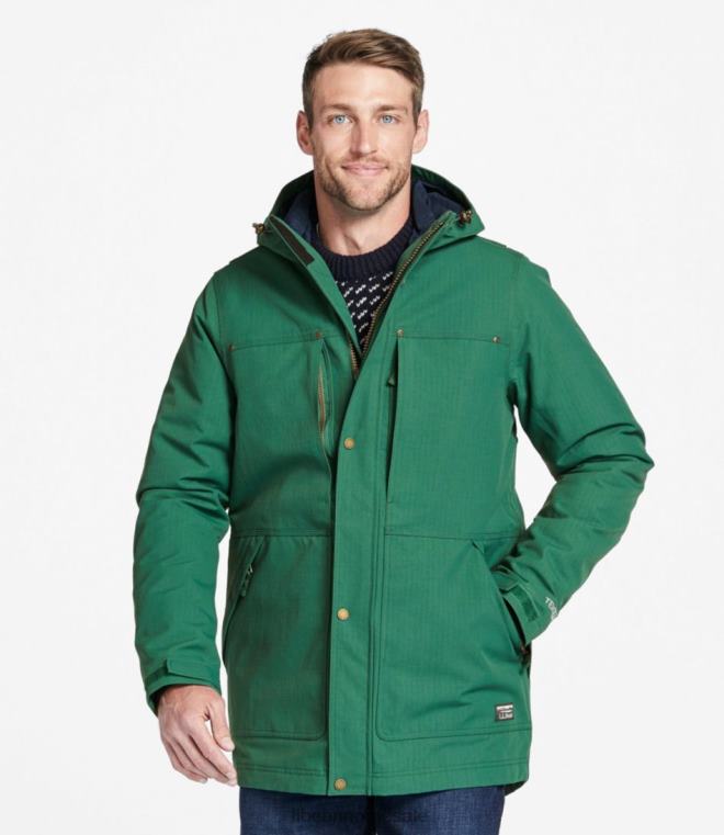 menn robust 3-i-1 parkas 24VDH953 L.L.Bean yttertøy tretthet grønn