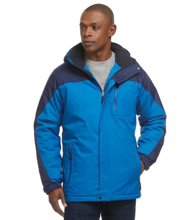 menn robust ridge parkas 24VDH733 L.L.Bean yttertøy mørk rød/svart