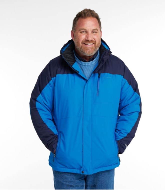 menn robust ridge parkas 24VDH733 L.L.Bean yttertøy mørk rød/svart