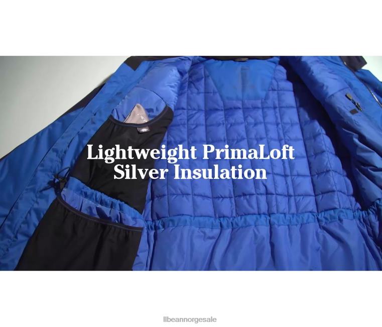 menn robust ridge parkas 24VDH733 L.L.Bean yttertøy mørk rød/svart