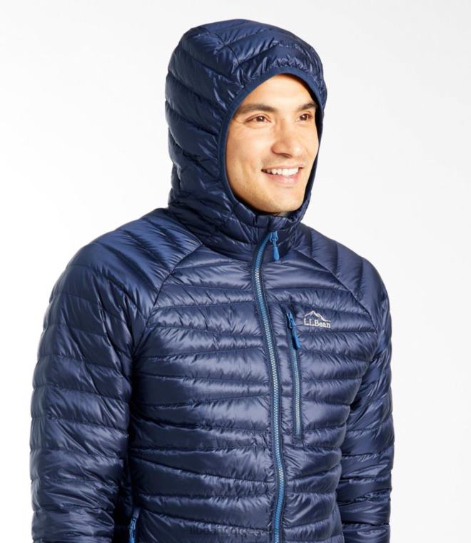 menn ultralett 850 dungenser hettejakke 24VDH575 L.L.Bean yttertøy svart