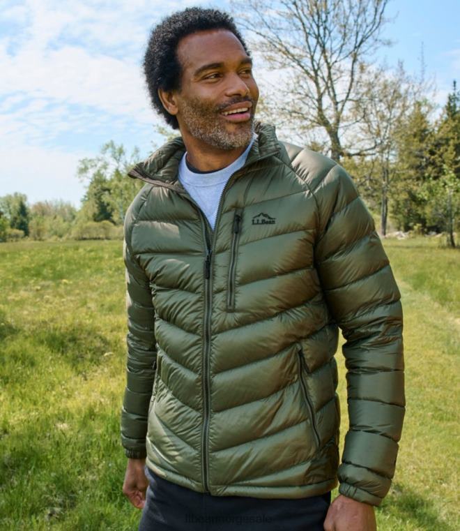 menn ultralett 850 dunjakke 24VDH7018 L.L.Bean yttertøy livlig rødt