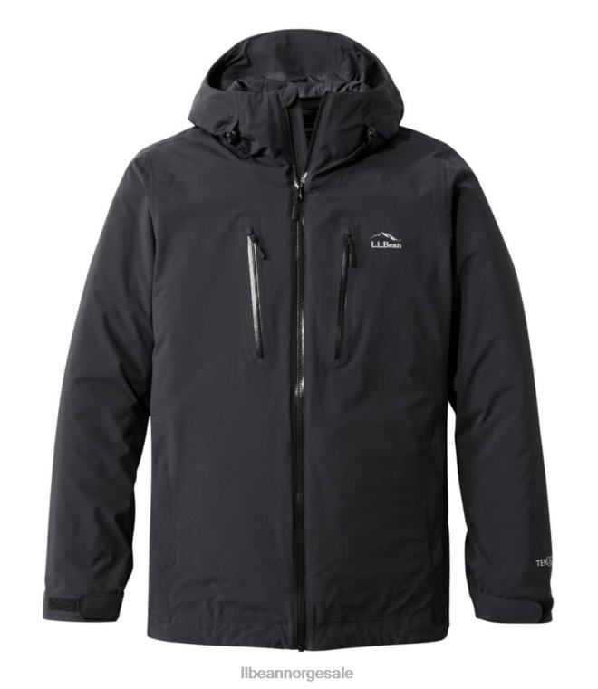 menn vanntett primaloft packaway jakke 24VDH5122 L.L.Bean yttertøy svart