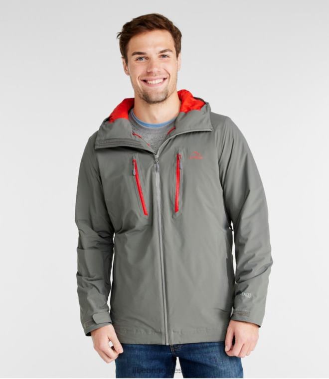 menn vanntett primaloft packaway jakke 24VDH6069 L.L.Bean yttertøy gunmetall grå