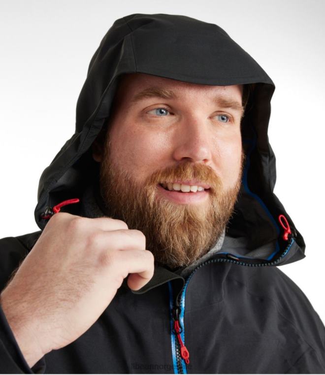 menn gore-tex pro patrollerjakke 24VDH3687 L.L.Bean yttertøy midnatt svart